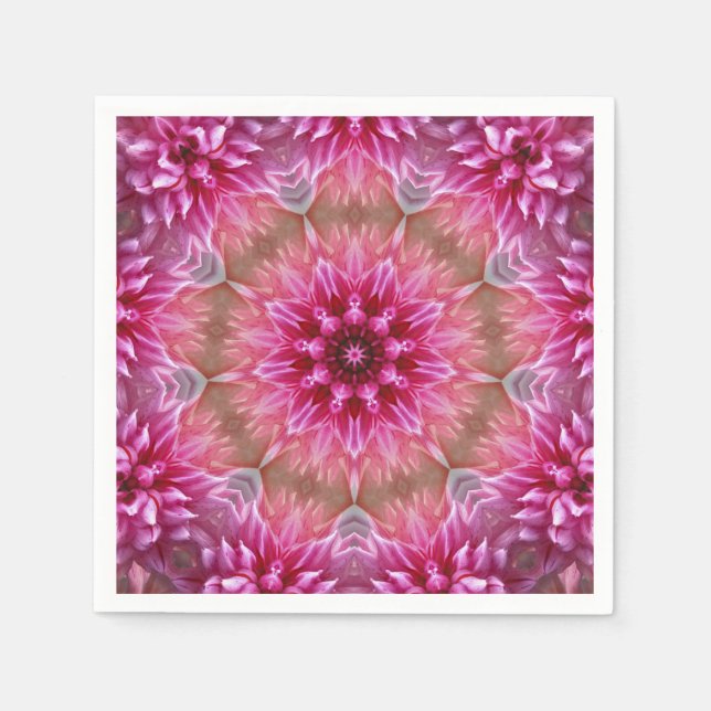 Geometric Mandala Rosa Flower Mönster-67545 Pappersservett (Framsidan)