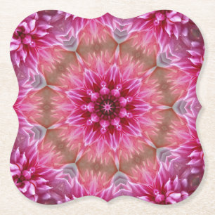 Geometric Mandala Rosa Flower Mönster-67545 Underlägg Papper