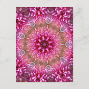 Geometric Mandala Rosa Flower Mönster-67545 Vykort