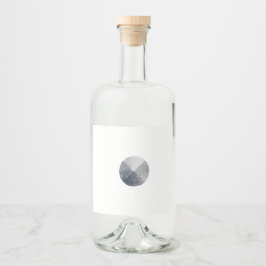 Geometric Måne Minimalist Design Spritflaskor Etikett