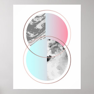 Geometric Marble Scandi Design Poster
