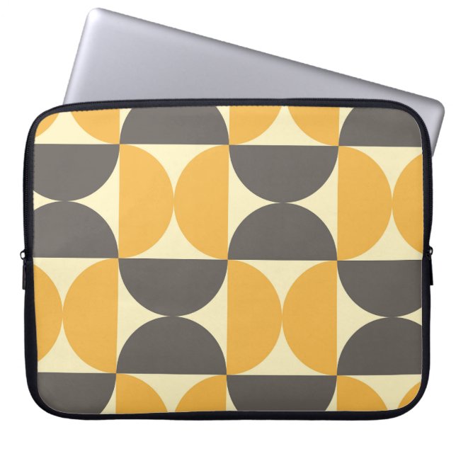 Geometric, medelårhundradets moderna stil mönster. laptop fodral (Framsidan)
