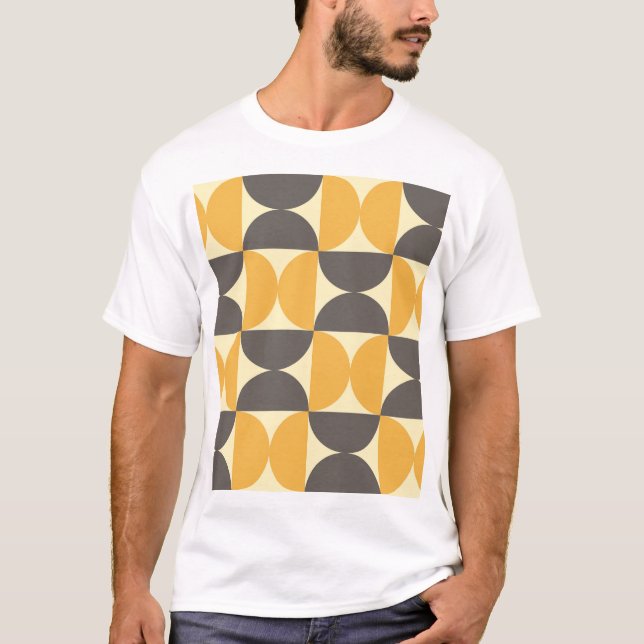 Geometric, medelårhundradets moderna stil mönster. t shirt (Framsida)