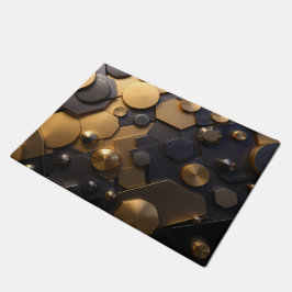 Geometric Metallic Abstrakt Wall Art - Guld och Bl
