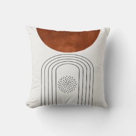 Geometric Mid Century Modern Orange Dekorativ kudd Kudde