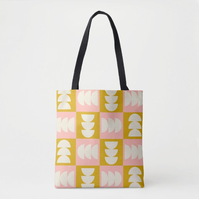 Geometric Mid Century Modern Retro Mönster Tygkasse (Framsida)