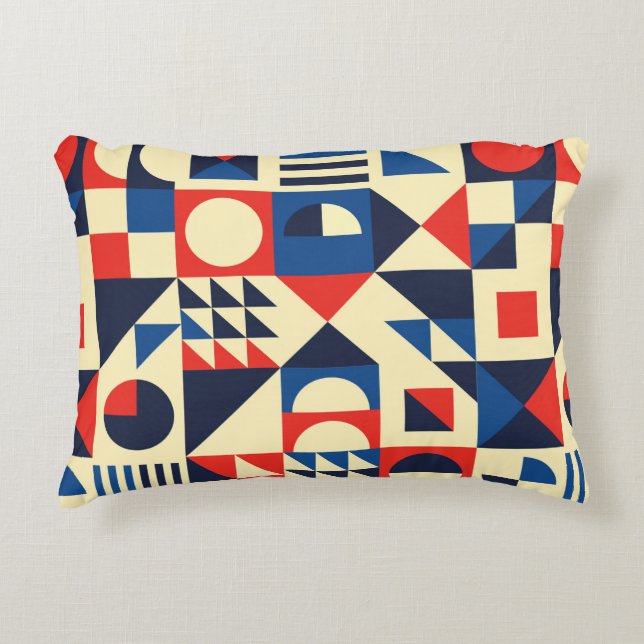 Geometric mid-century modern seamless pattern - 60 prydnadskudde (Framsidan)