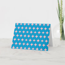 Geometric Mid Century Mönster in Blue and Rosa
