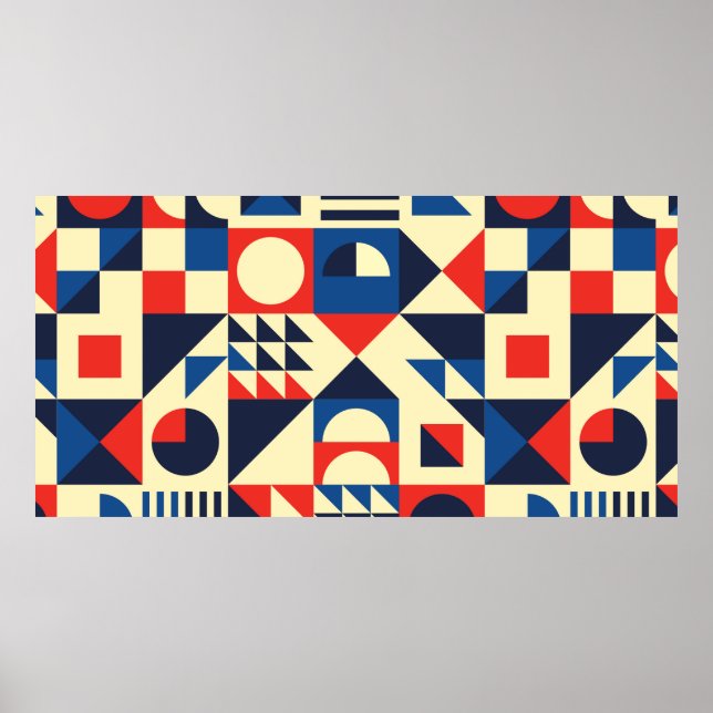 Geometric mid-sekels moderna, sömlösa mönster - 60 poster (Framsidan)