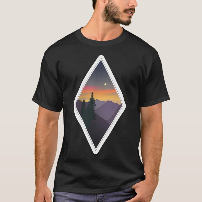 Geometric Midwest Moonrest Active T Shirt (Framsida)