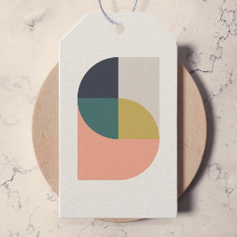 Geometric Minimal för modern Abstrakt Art Elegant Presentetikett