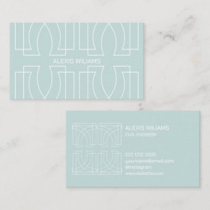 Geometric Minimalist Elegant Professional Visitkort