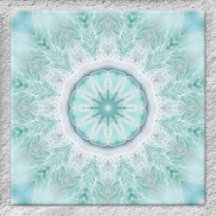 Geometric Mint Aqua Sea Star Bathroom Tile