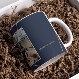 Geometric Mocha Beige Glad helg Company Photo Kaffemugg