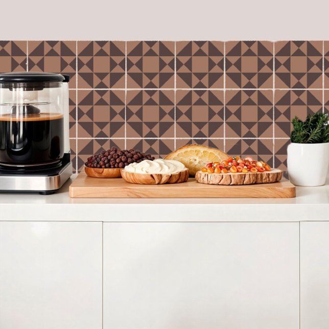 Geometric mocha mousse tile golv inspiration kakelplatta (Skapare uppladdad)
