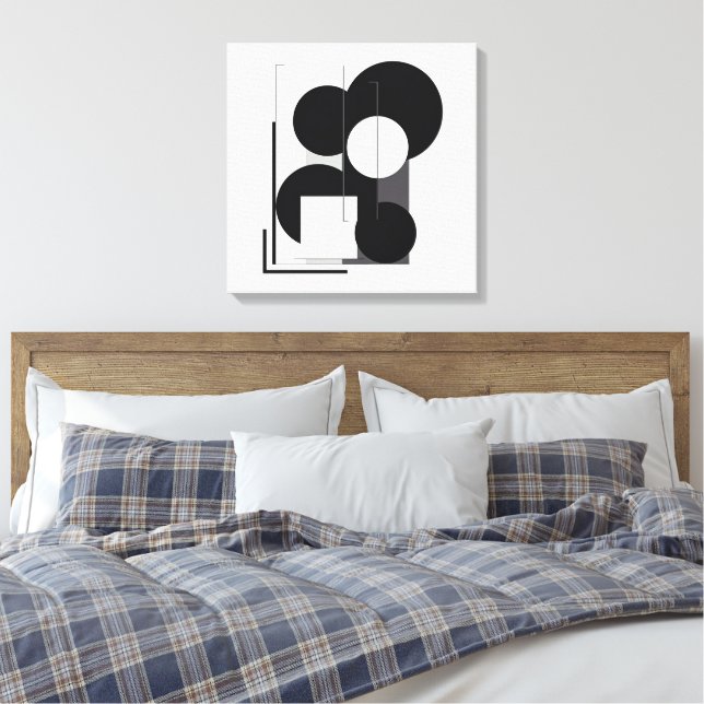 Geometric modern abstrakt canvas art (Insitu (sovrum))