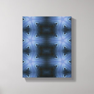 Geometric Modern Art, Blue Highway Wall Art, Gift Canvastryck