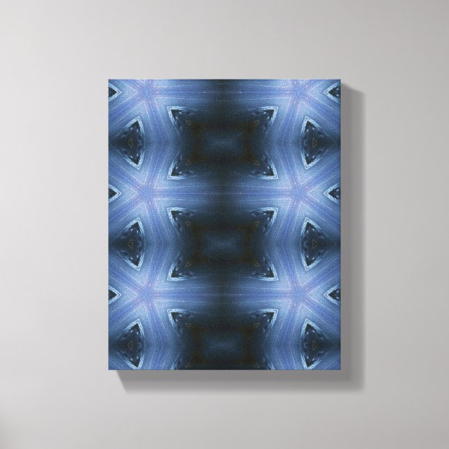 Geometric Modern Art, Blue Highway Wall Art, Gift Canvastryck (Framsida)