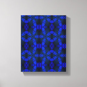 Geometric Modern Art, Gift Blue Black Art, Decor Canvastryck