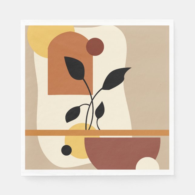 Geometric Modern Art Pappersservett (Framsidan)