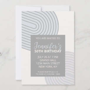 Geometric Modern Birthday-inbjudan Inbjudningar