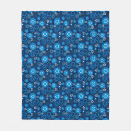 Geometric Modern Blue Fleecefilt