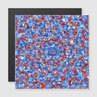 Geometric Modern Blue Fractal Abstrakt Geometric