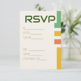 Geometric Modern Bröllop OSA & Food Choices Tilläggskort