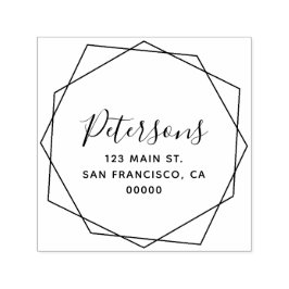 Geometric Modern Calligraphy Family Namn Självfärgande Stämpel