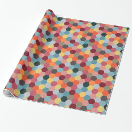 Geometric Modern Hexagon Mönster Wrapping Papper Presentpapper