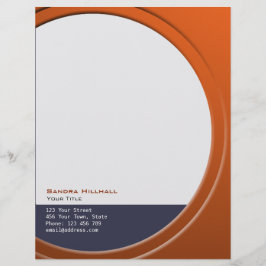 Geometric Modern Metallic all Text och Färg Brevhuvud