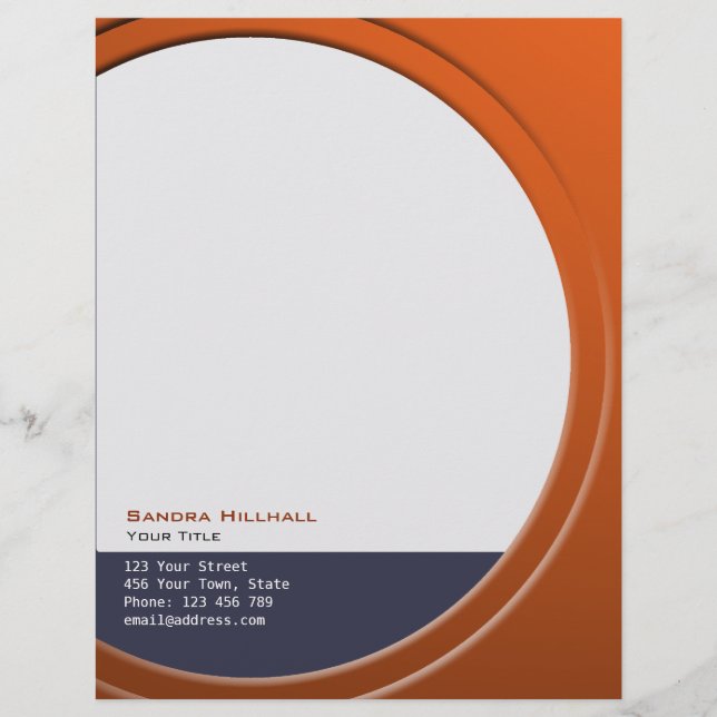 Geometric Modern Metallic all Text och Färg Brevhuvud (Framsida)