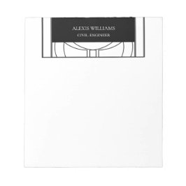 Geometric Modern Minimalist Elegant Professionell Anteckningsblock