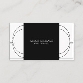 Geometric Modern Minimalist Elegant Professionell Visitkort