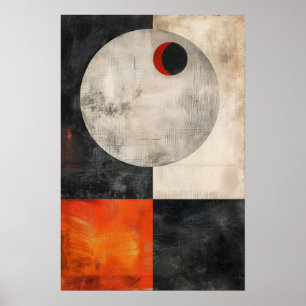 Geometric Modern Minimalist med Abstrakt i mitten Poster