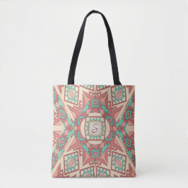 Geometric Modern Southwest Mönster Tote Tygkasse