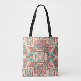 Geometric Modern Southwest Mönster Tote Tygkasse