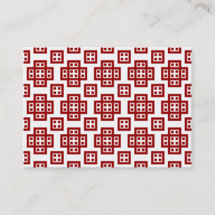 Geometric Mönster 030614 - Ruby Red Visitkort