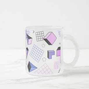 Geometric Mönster 13 Frostad Glasmugg