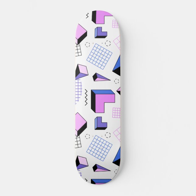 Geometric Mönster 13 Mini Skateboard Bräda 18,5 Cm (Framsida)