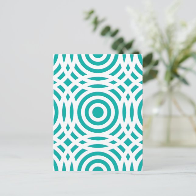 Geometric Mönster 20 Meddelande Vykort (Stående Fram)