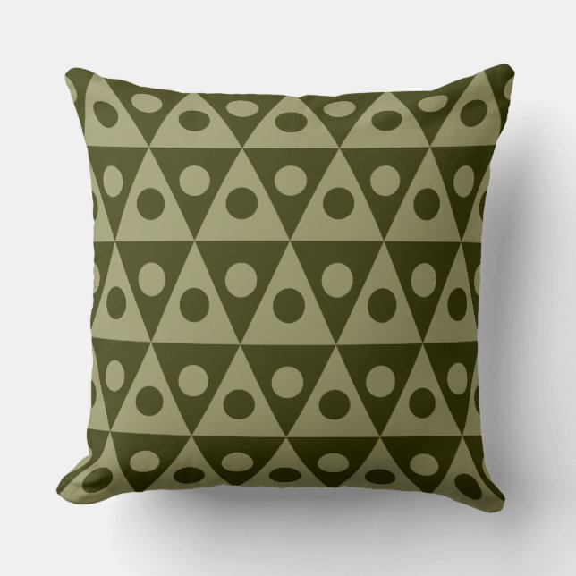 Geometric Mönster 260514 - Shades of Olive 03 Kudde (Framsida)
