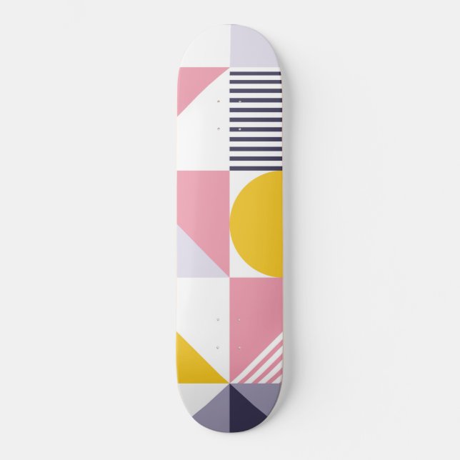 Geometric Mönster 26 Mini Skateboard Bräda 18,5 Cm (Framsida)