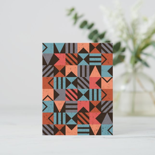 Geometric Mönster 28 Helg Vykort (Stående Fram)