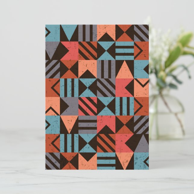 Geometric Mönster 28 Tack Kort (Stående Fram)
