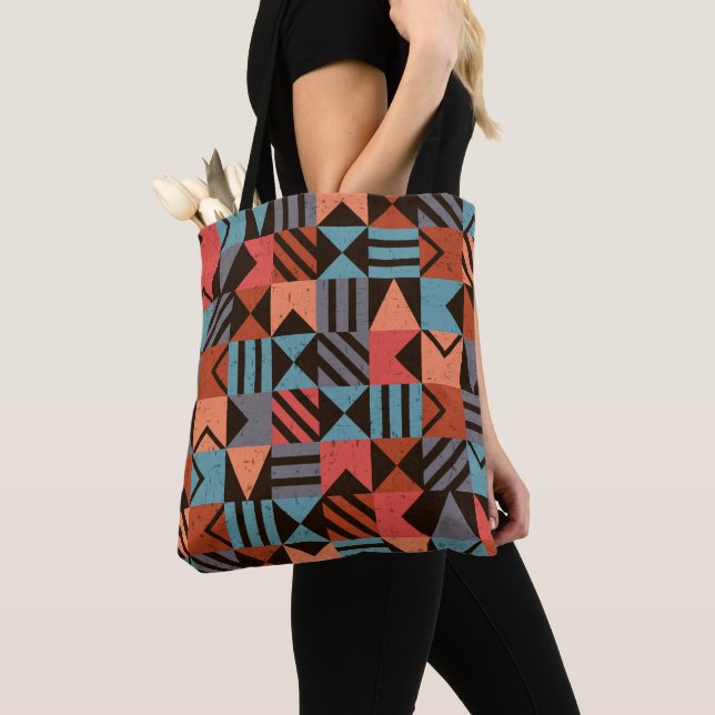 Geometric Mönster 28 Tygkasse (Närbild)