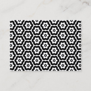 Geometric Mönster 290514(03) Black on White Visitkort