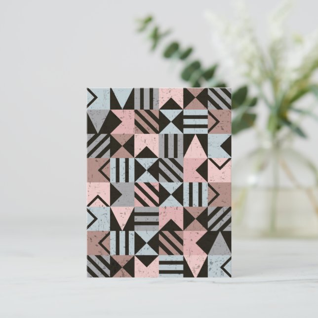 Geometric Mönster 29 Helg Vykort (Stående Fram)