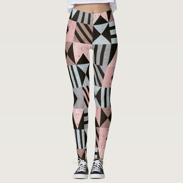 Geometric Mönster 29 Leggings (Framsida)