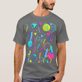 Geometric Mönster 80-talets 90-tal Memphis Stil T Shirt